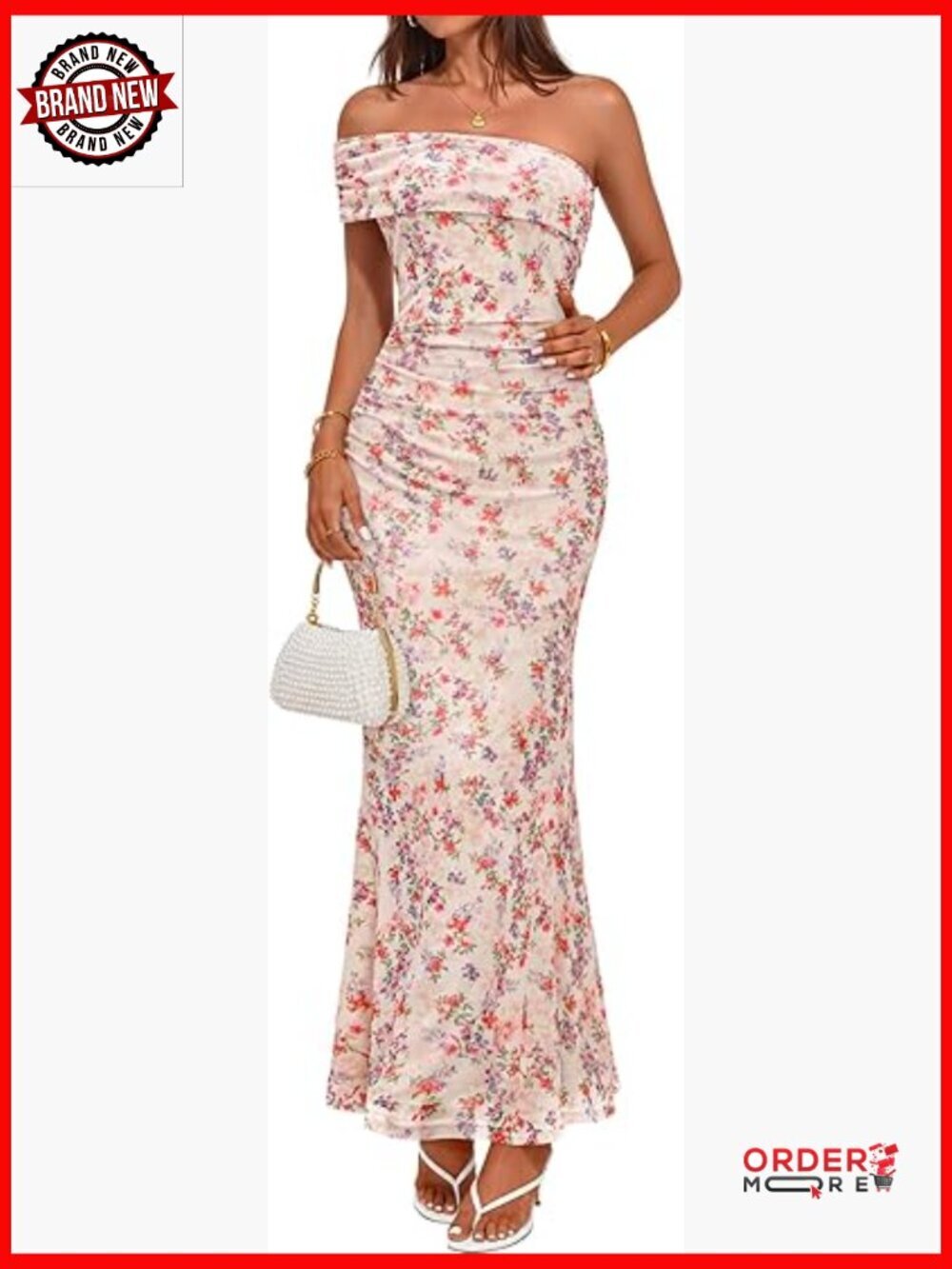 Off Shoulder Ruched Bodycon Mermaid Maxi Dress Cocktail Wedding Guest